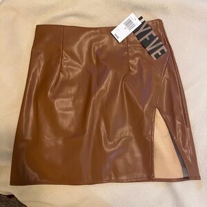 Faux Leather Skirt
